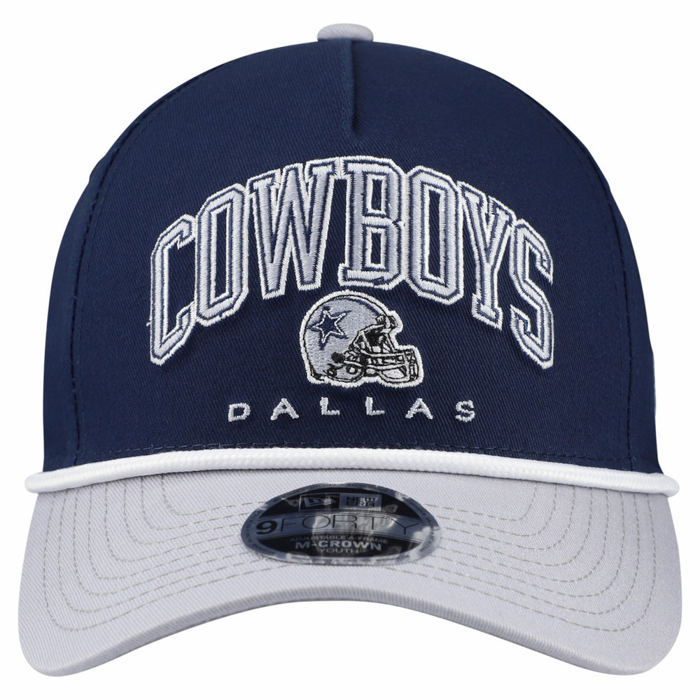 Dallas Cowboys New Era Youth Arch COOLERA 9FORTY A-Frame Adjustable Hat Navy - NFL