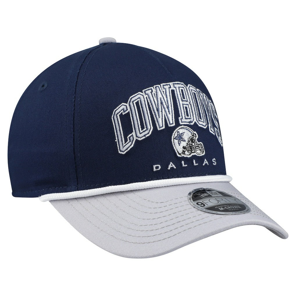 Dallas Cowboys New Era Youth Arch COOLERA 9FORTY A-Frame Adjustable Hat Navy - NFL