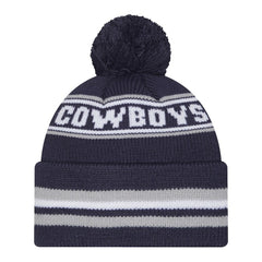 Dallas Cowboys New Era Youth Classic Cuffed Knit Hat with Pom Navy - NFL