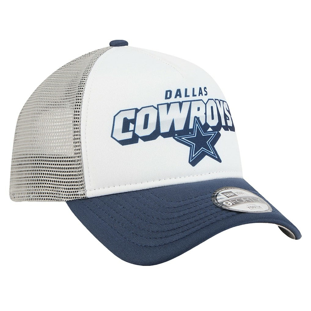 Dallas Cowboys New Era Preschool Streak A-Frame 9FORTY Adjustable Hat White/Navy - NFL