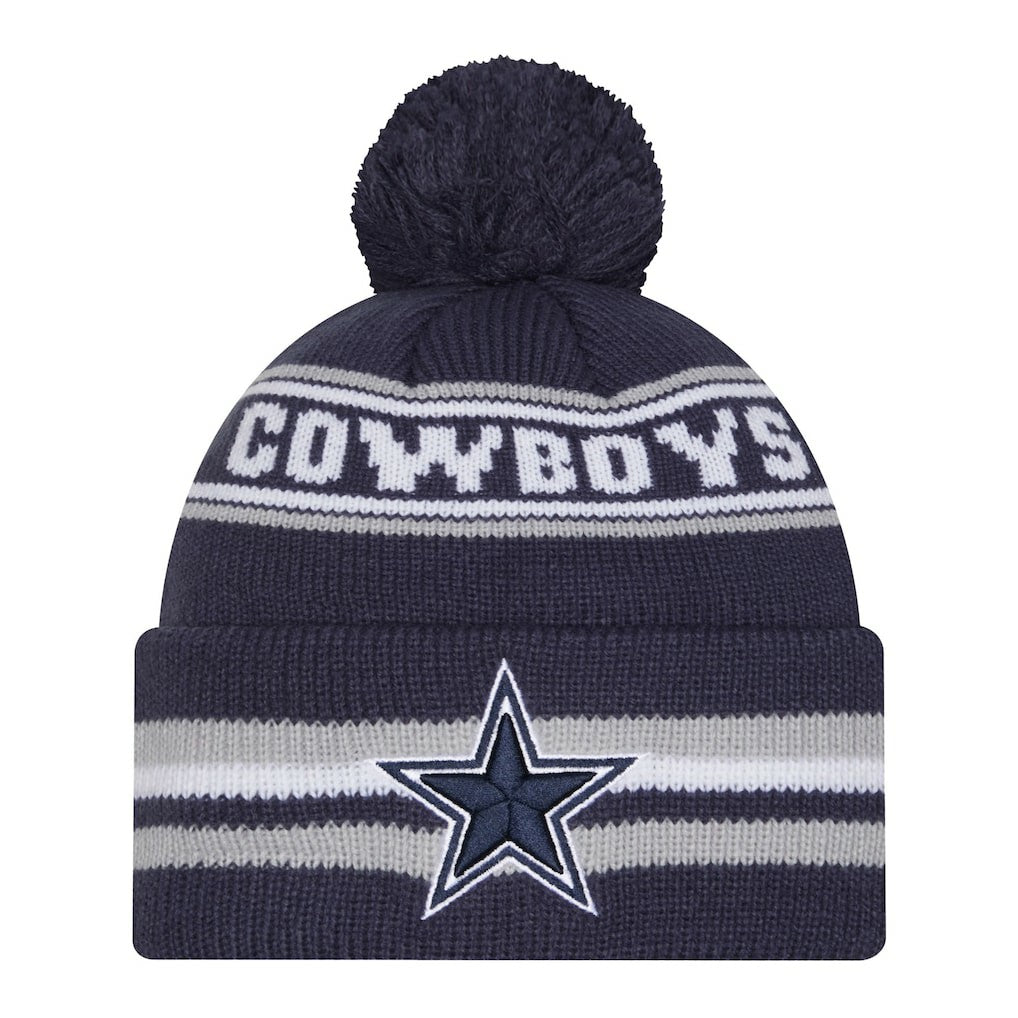 Dallas Cowboys New Era Pre-School Classic Cuffed Knit Hat with Pom Navy - NFL