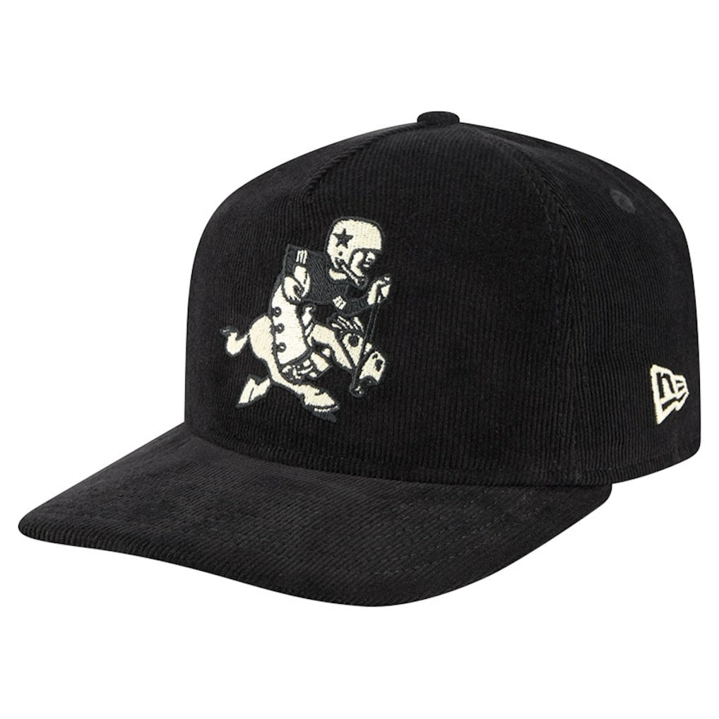 Dallas Cowboys New Era Retro Joe Nostalgic Corduroy Golfer Adjustable Hat Black - NFL