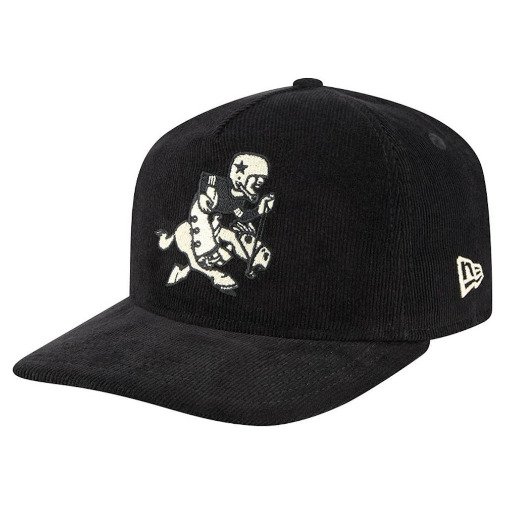 Dallas Cowboys New Era Retro Joe Nostalgic Corduroy Golfer Adjustable Hat Black - NFL
