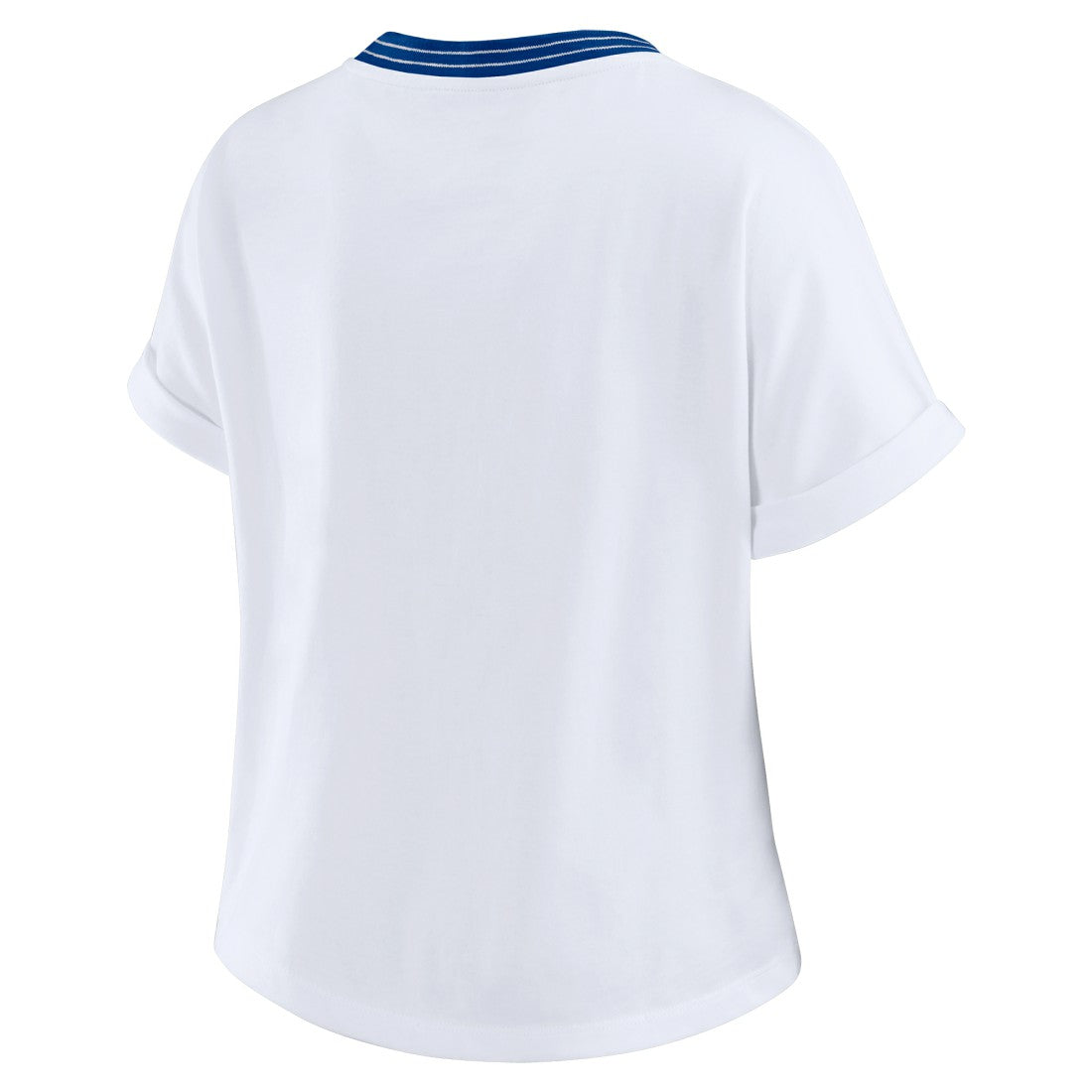 Seattle Seahawks WEAR by Erin Andrews Women's Cropped Center Stripe Dolman T-Shirt White - NFL