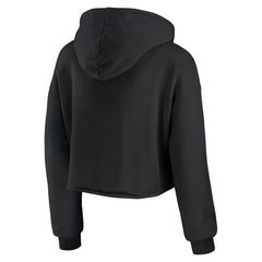 Atlanta Falcons WEAR by Erin Andrews Women's Domestic Cropped Pullover Hoodie Black - NFL