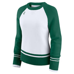 New York Jets WEAR by Erin Andrews Women's Colorblock Raglan Sweater White/Green - NFL