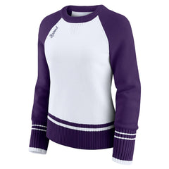 Baltimore Ravens WEAR by Erin Andrews Women's Colorblock Raglan Sweater White/Purple - NFL