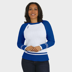 Buffalo Bills WEAR by Erin Andrews Women's Colorblock Raglan Sweater White/Royal - NFL