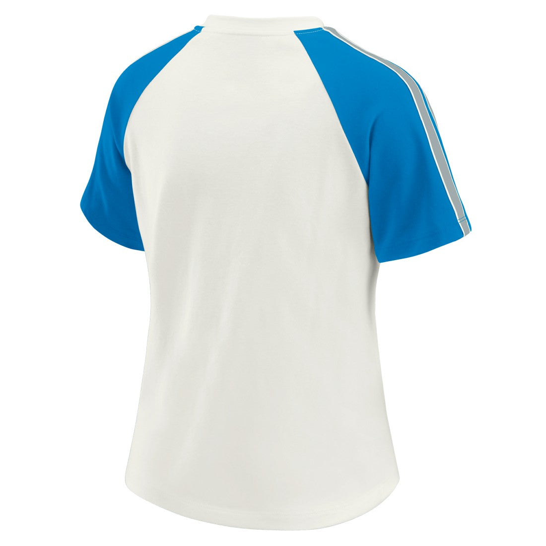 Detroit Lions WEAR by Erin Andrews Women's Sleeve Stripe Distressed Raglan T-Shirt White - NFL