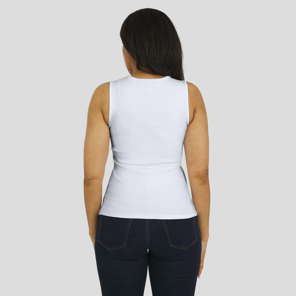Miami Dolphins WEAR by Erin Andrews Women's Ribbed Graphic Tank Top White - NFL