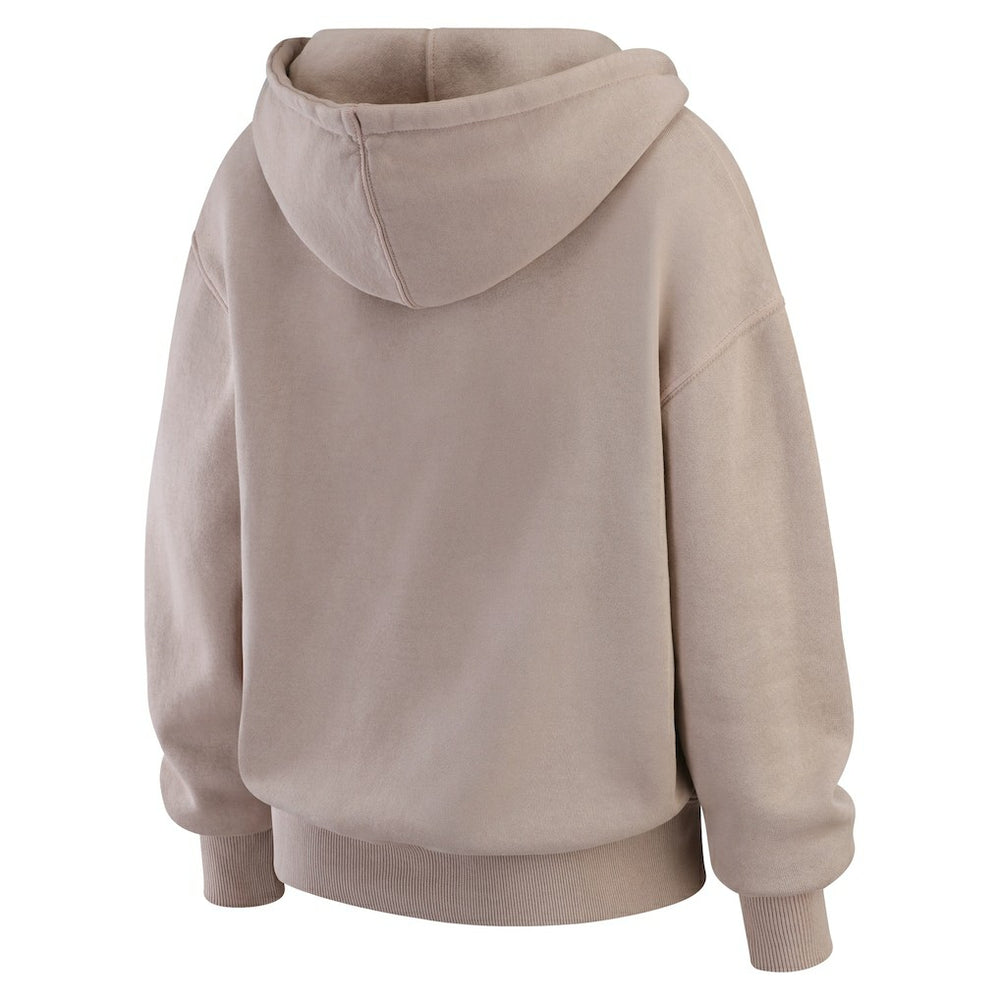 Seattle Seahawks WEAR by Erin Andrews Women's Washed Pullover Crewdie Tan - NFL