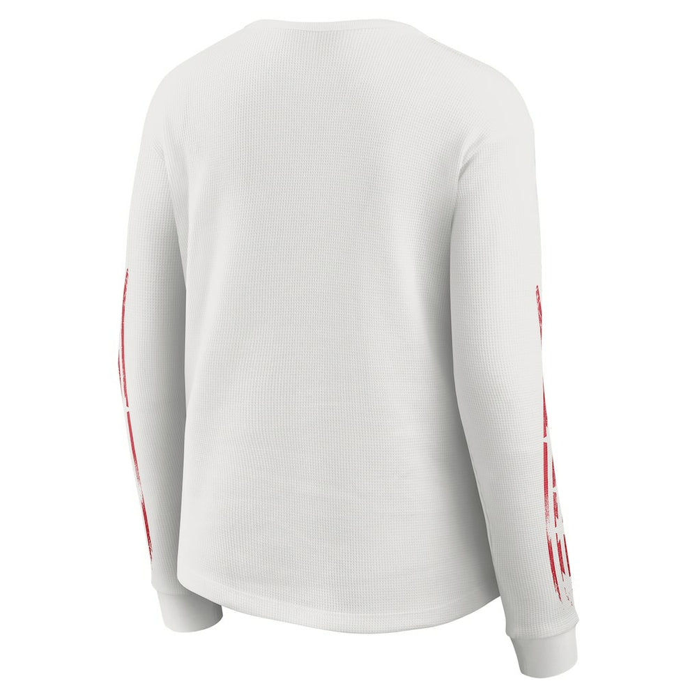 Kansas City Chiefs WEAR by Erin Andrews Women's Graphic Waffle Long-Sleeve T-Shirt White - NFL
