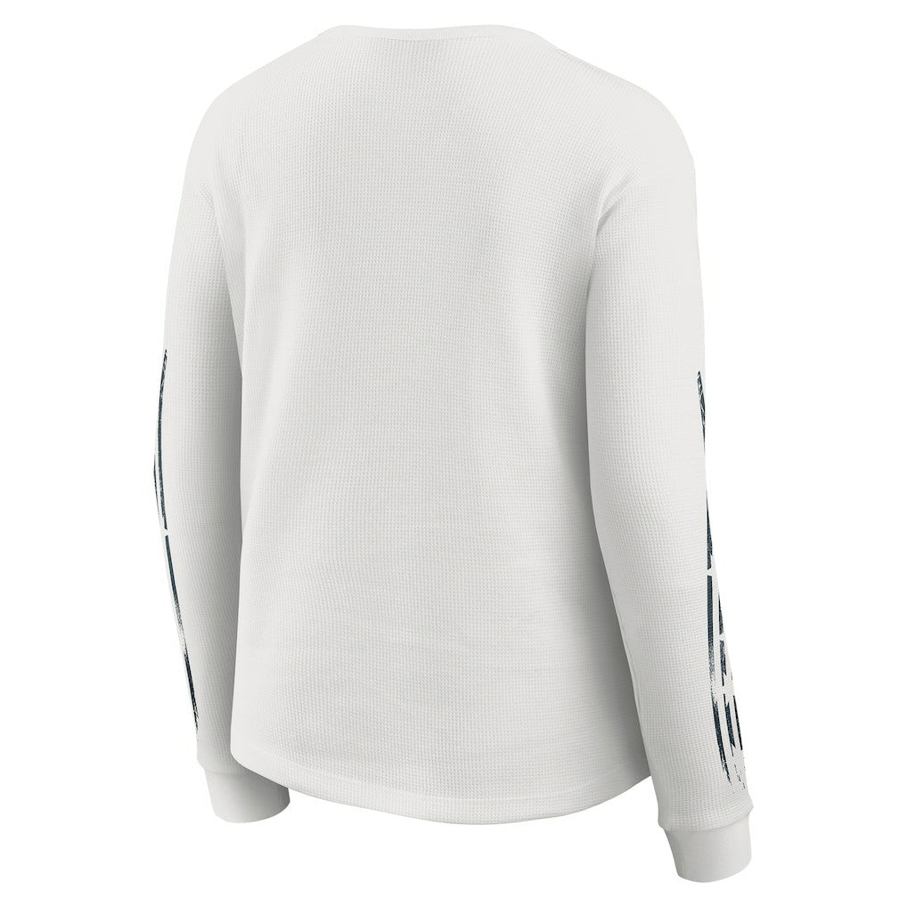 Chicago Bears WEAR by Erin Andrews Women's Graphic Waffle Long-Sleeve T-Shirt White - NFL