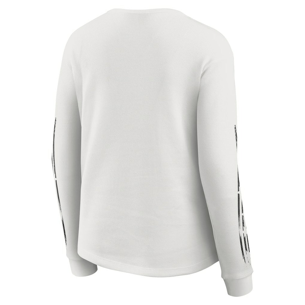 New Orleans Saints WEAR by Erin Andrews Women's Graphic Waffle Long-Sleeve T-Shirt White - NFL