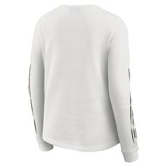 Cleveland Browns WEAR by Erin Andrews Women's Graphic Waffle Long-Sleeve T-Shirt White - NFL