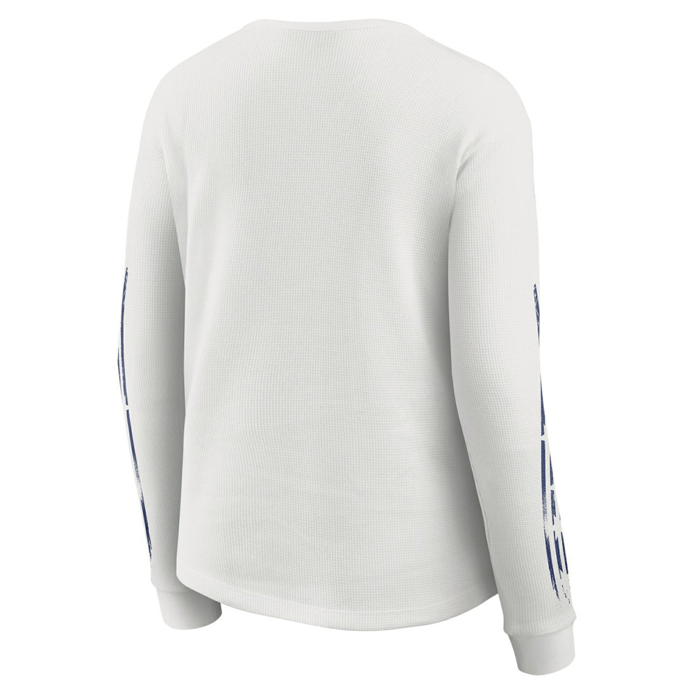 New York Giants WEAR by Erin Andrews Women's Graphic Waffle Long-Sleeve T-Shirt White - NFL