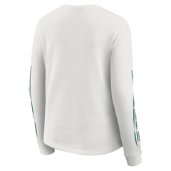 Philadelphia Eagles WEAR by Erin Andrews Women's Graphic Waffle Long-Sleeve T-Shirt White - NFL