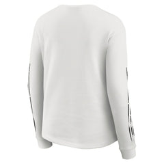 Las Vegas Raiders WEAR by Erin Andrews Women's Graphic Waffle Long-Sleeve T-Shirt White - NFL