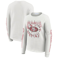 San Francisco 49ers WEAR by Erin Andrews Women's Graphic Waffle Long-Sleeve T-Shirt White - NFL