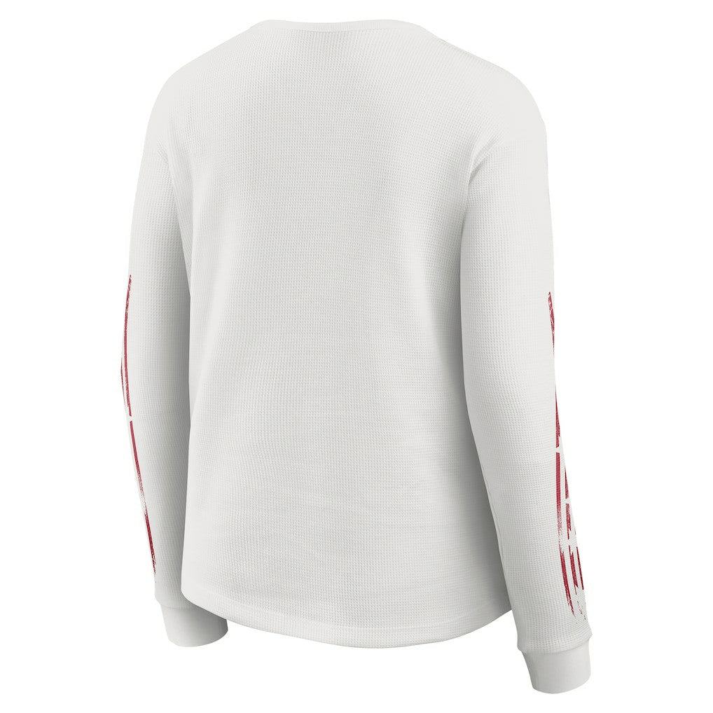 San Francisco 49ers WEAR by Erin Andrews Women's Graphic Waffle Long-Sleeve T-Shirt White - NFL