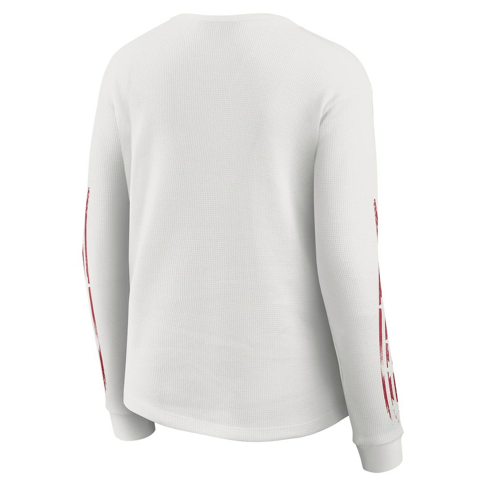 San Francisco 49ers WEAR by Erin Andrews Women's Graphic Waffle Long-Sleeve T-Shirt White - NFL