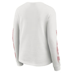 San Francisco 49ers WEAR by Erin Andrews Women's Graphic Waffle Long-Sleeve T-Shirt White - NFL