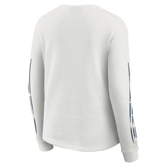 Seattle Seahawks WEAR by Erin Andrews Women's Graphic Waffle Long-Sleeve T-Shirt White - NFL