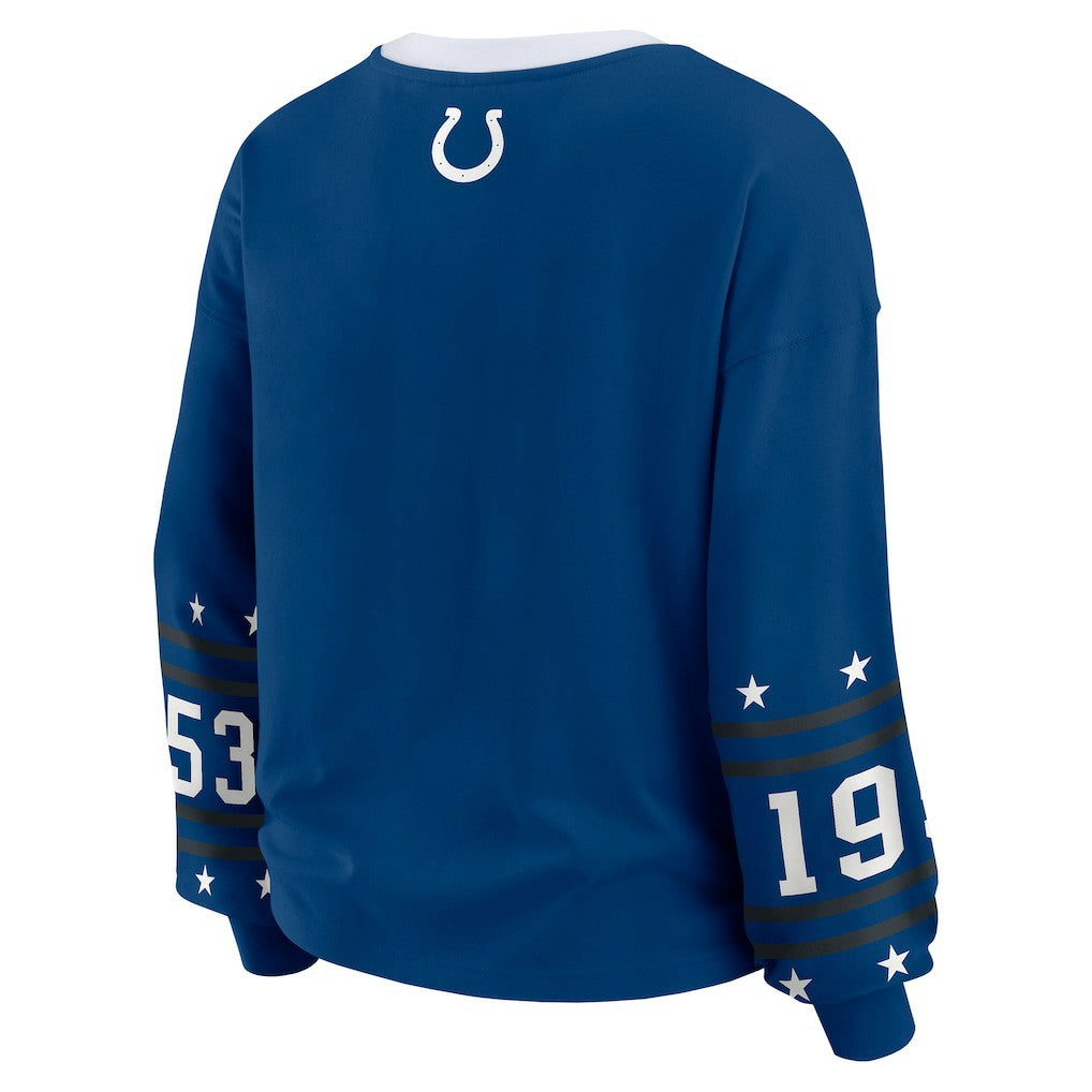 Indianapolis Colts WEAR by Erin Andrews Women's Sport Long-Sleeve T-Shirt Royal - NFL