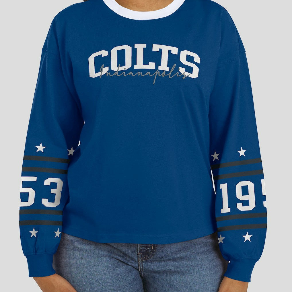 Indianapolis Colts WEAR by Erin Andrews Women's Sport Long-Sleeve T-Shirt Royal - NFL