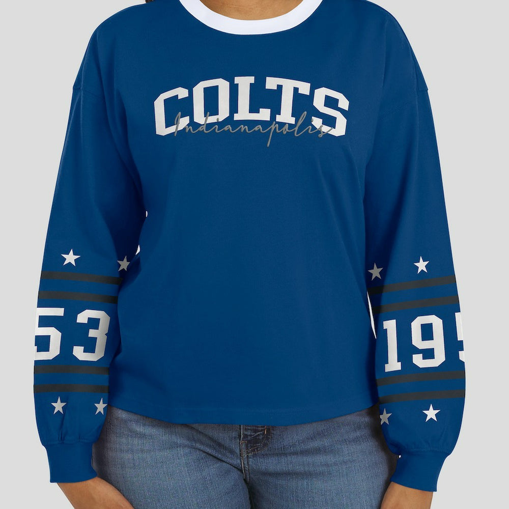 Indianapolis Colts WEAR by Erin Andrews Women's Sport Long-Sleeve T-Shirt Royal - NFL
