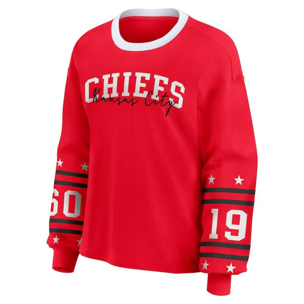 Kansas City Chiefs WEAR by Erin Andrews Women's Sport Long-Sleeve T-Shirt Red - NFL