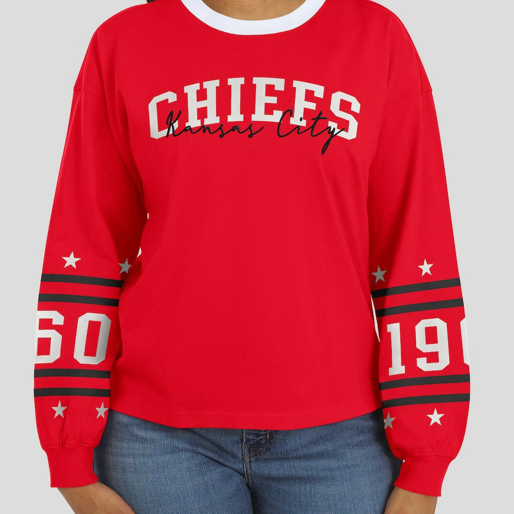 Kansas City Chiefs WEAR by Erin Andrews Women's Sport Long-Sleeve T-Shirt Red - NFL