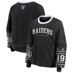 Las Vegas Raiders WEAR by Erin Andrews Women's Sport Long-Sleeve T-Shirt Black - NFL