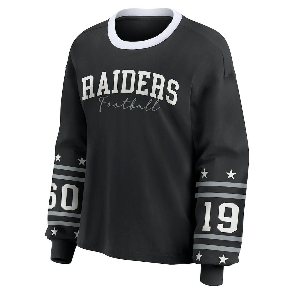 Las Vegas Raiders WEAR by Erin Andrews Women's Sport Long-Sleeve T-Shirt Black - NFL