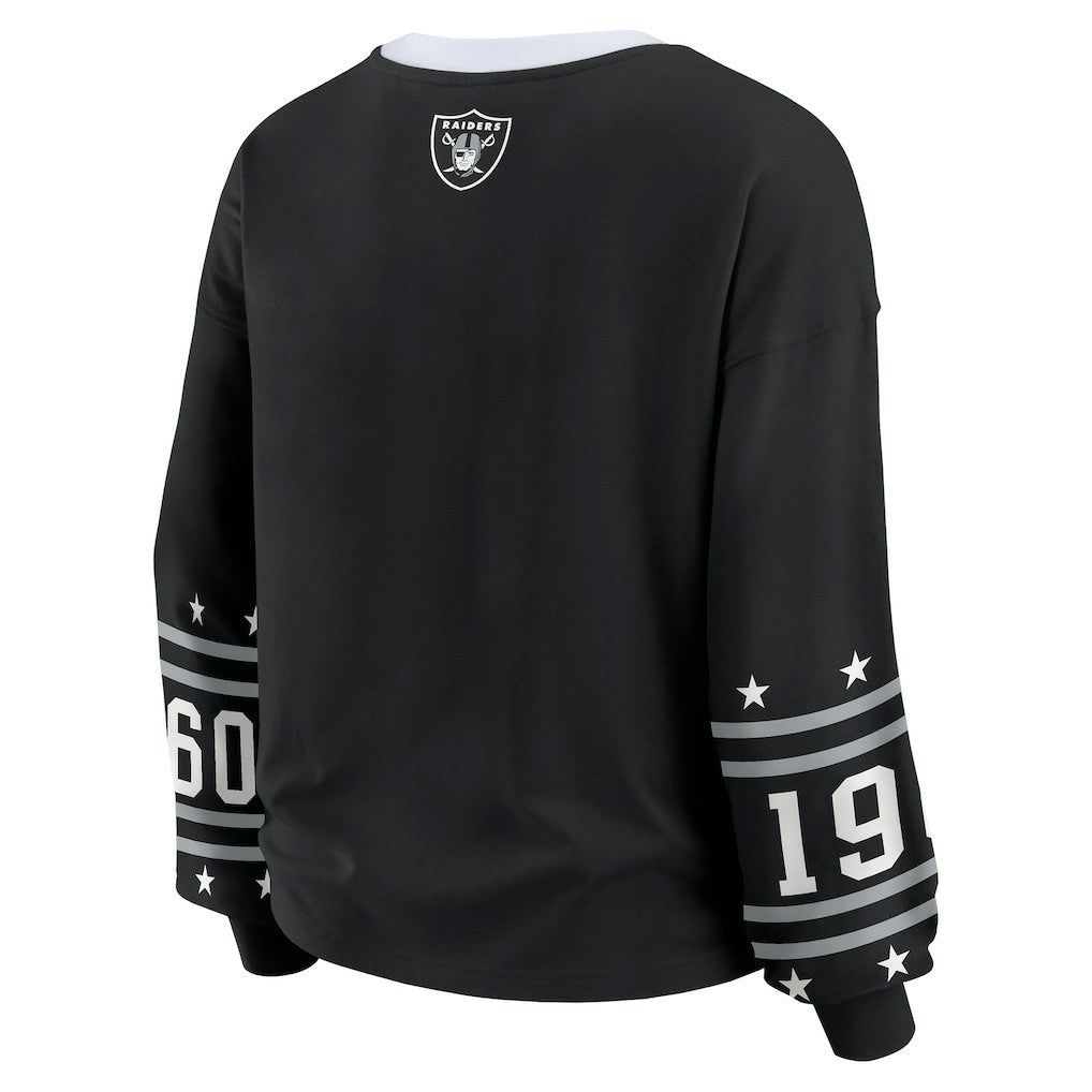 Las Vegas Raiders WEAR by Erin Andrews Women's Sport Long-Sleeve T-Shirt Black - NFL