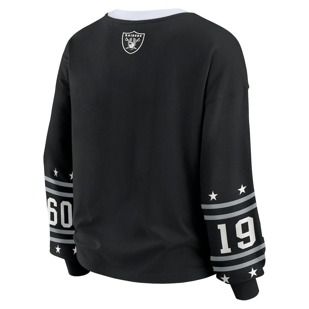 Las Vegas Raiders WEAR by Erin Andrews Women's Sport Long-Sleeve T-Shirt Black - NFL