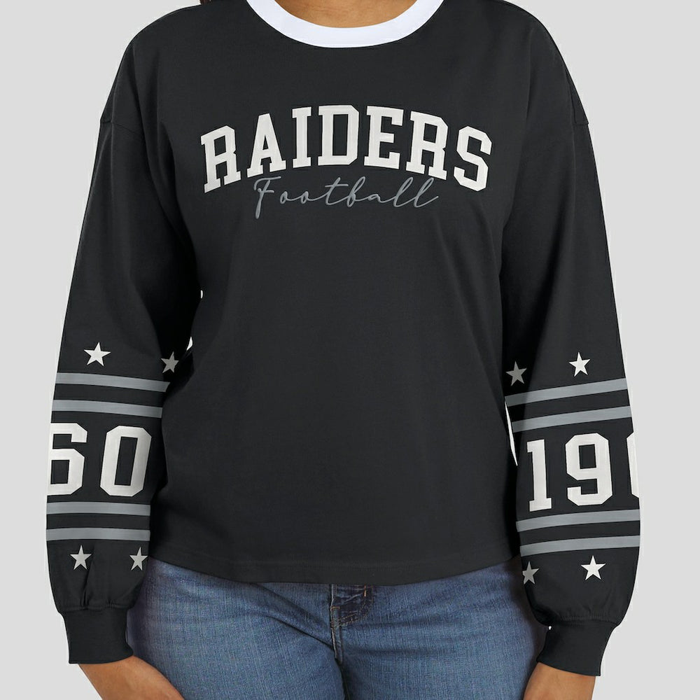 Las Vegas Raiders WEAR by Erin Andrews Women's Sport Long-Sleeve T-Shirt Black - NFL