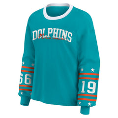Miami Dolphins WEAR by Erin Andrews Women's Sport Long-Sleeve T-Shirt Aqua - NFL