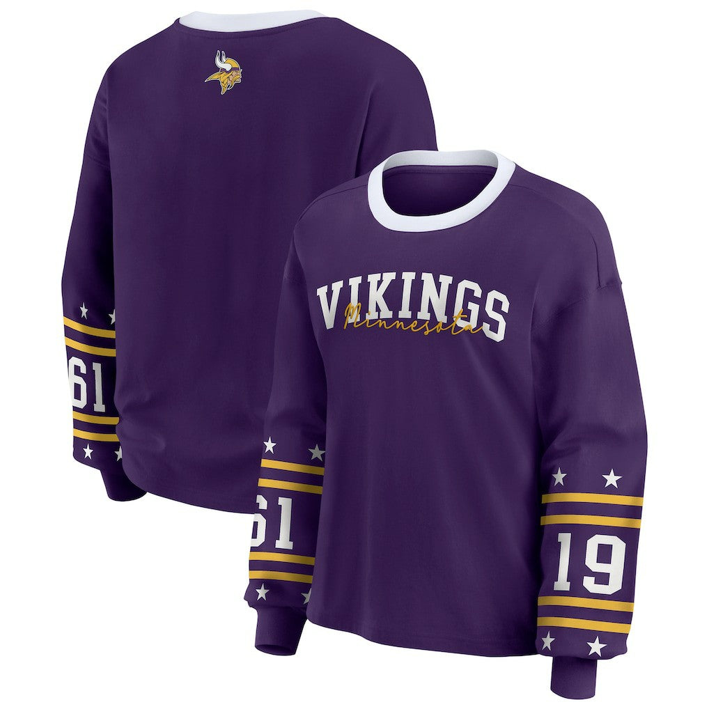 Minnesota Vikings WEAR by Erin Andrews Women's Sport Long-Sleeve T-Shirt Purple - NFL