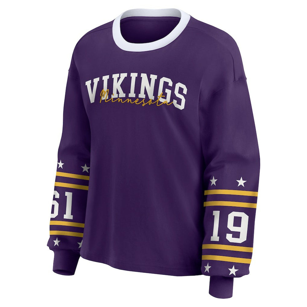 Minnesota Vikings WEAR by Erin Andrews Women's Sport Long-Sleeve T-Shirt Purple - NFL
