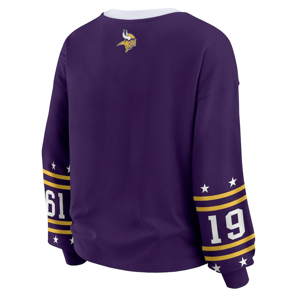 Minnesota Vikings WEAR by Erin Andrews Women's Sport Long-Sleeve T-Shirt Purple - NFL