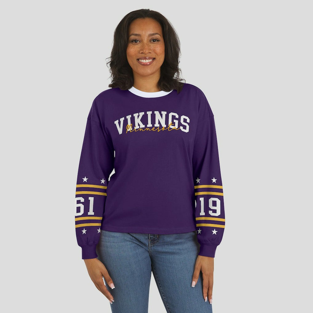 Minnesota Vikings WEAR by Erin Andrews Women's Sport Long-Sleeve T-Shirt Purple - NFL