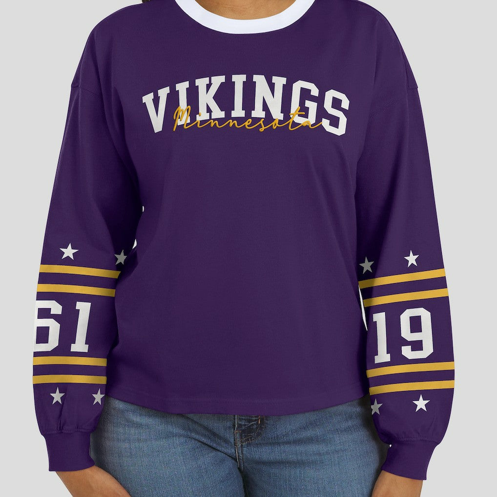 Minnesota Vikings WEAR by Erin Andrews Women's Sport Long-Sleeve T-Shirt Purple - NFL