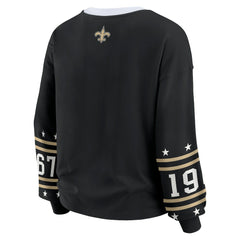 New Orleans Saints WEAR by Erin Andrews Women's Sport Long-Sleeve T-Shirt Black - NFL
