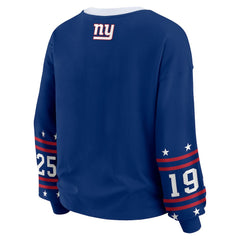 New York Giants WEAR by Erin Andrews Women's Sport Long-Sleeve T-Shirt Royal - NFL