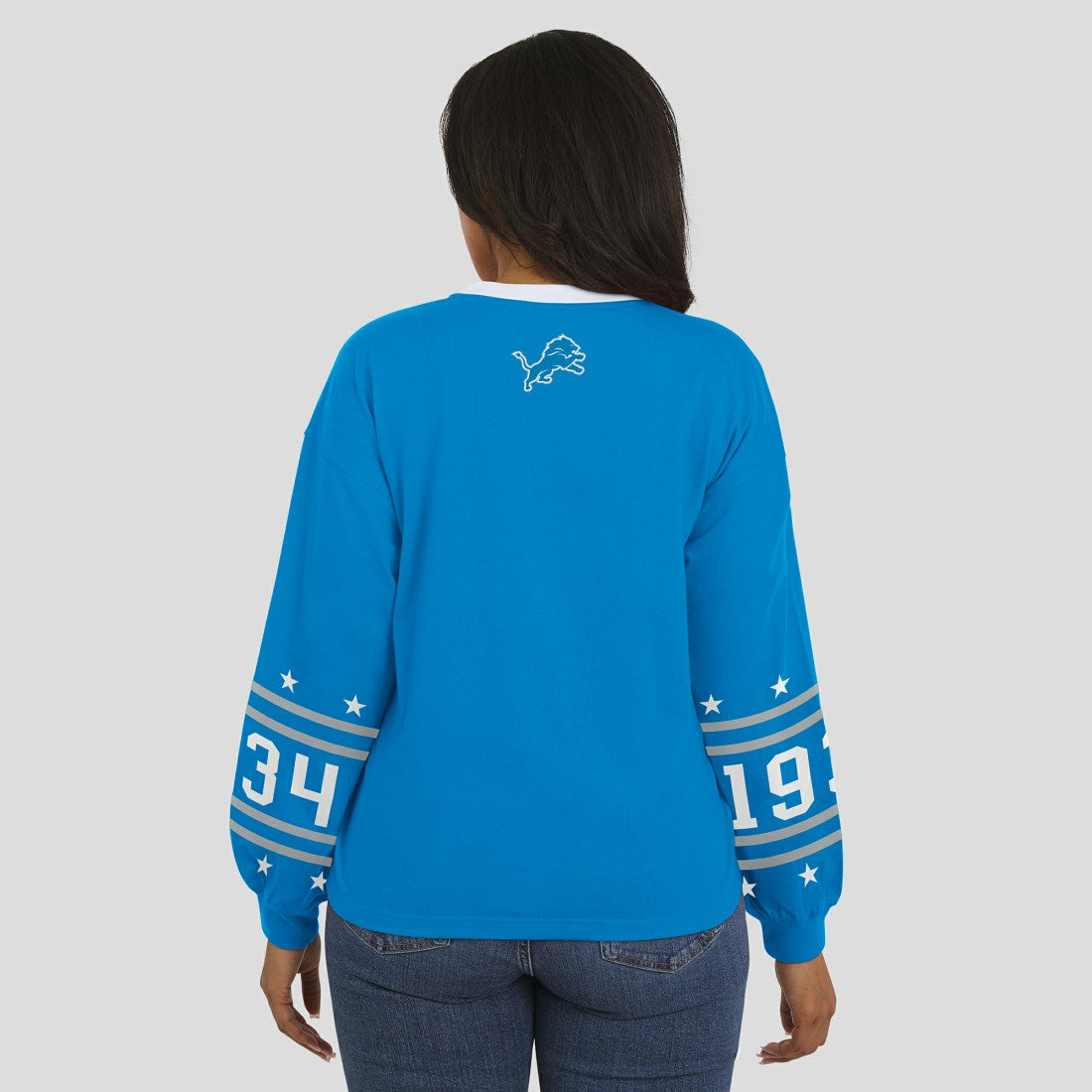 Detroit Lions WEAR by Erin Andrews Women's Sport Long-Sleeve T-Shirt Blue - NFL