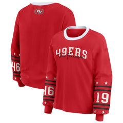 San Francisco 49ers WEAR by Erin Andrews Women's Sport Long-Sleeve T-Shirt Scarlet - NFL