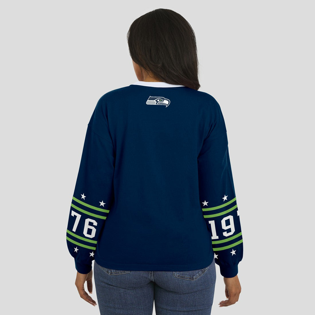 Seattle Seahawks WEAR by Erin Andrews Women's Sport Long-Sleeve T-Shirt College Navy - NFL