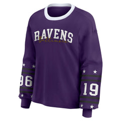 Baltimore Ravens WEAR by Erin Andrews Women's Sport Long-Sleeve T-Shirt Purple - NFL