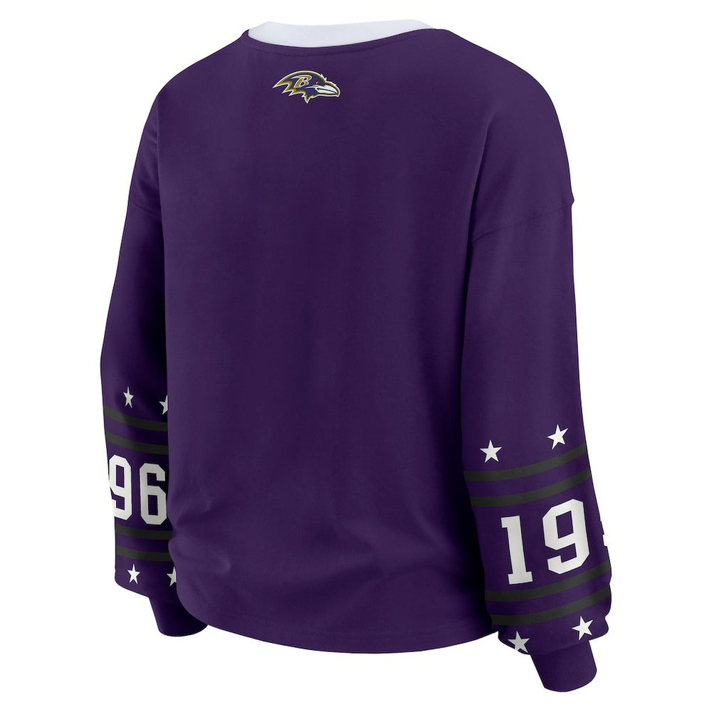 Baltimore Ravens WEAR by Erin Andrews Women's Sport Long-Sleeve T-Shirt Purple - NFL